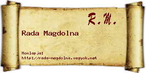 Rada Magdolna névjegykártya